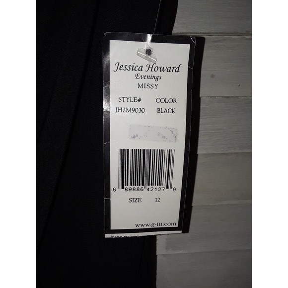 Jessica Howard-Women's Dress-Evening Missy-Sleeveless-Beaded Patch - Picture 9 of 10